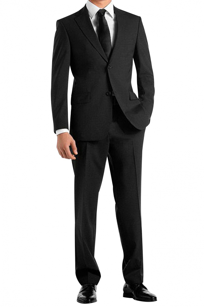 Men's Black Wool British Suit | Custom Suits