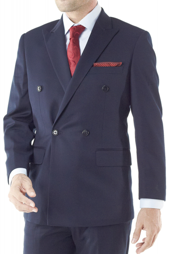 Bespoke Double Breasted Men's Navy Suit