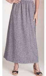 This A-line gray skirt features an elastic waistband that offers a clean look to the entire attire. Made of wool, this tailor made skirt is stretchable and a trendy casual outfit for all seasons.