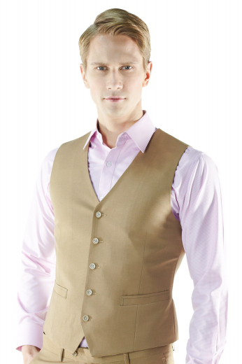 Liven up your look with this custom made five-button vest waistcoat. Cut to a slim fit, this striking single-breasted layering made to measure vest features welted pockets, high gorge, v-neck and tailored fabric covered back.