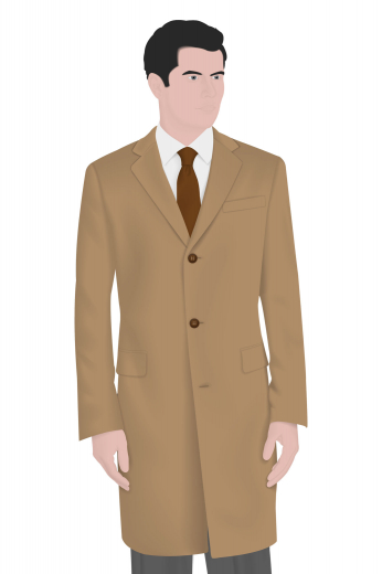 Style no.16224 - A single breasted men's hand tailored formal coat with a slim cut that is universally flattering. This vintage coat also features a stunning three-button design, notch lapel, center vents, standard welt pockets and flapped lower pockets. 