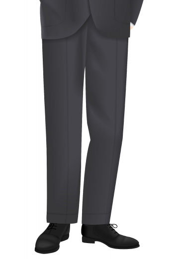 Style no.16258 - Step out in this highly sophisticated pair of men's hand tailored suit pants with the classic flat front design. This custom made suit pants has great features such as two point button and hook closure, a flattering slim cut pair of pants, front slash pockets, back pockets, beautifully hand-stitched belt loops and so on.